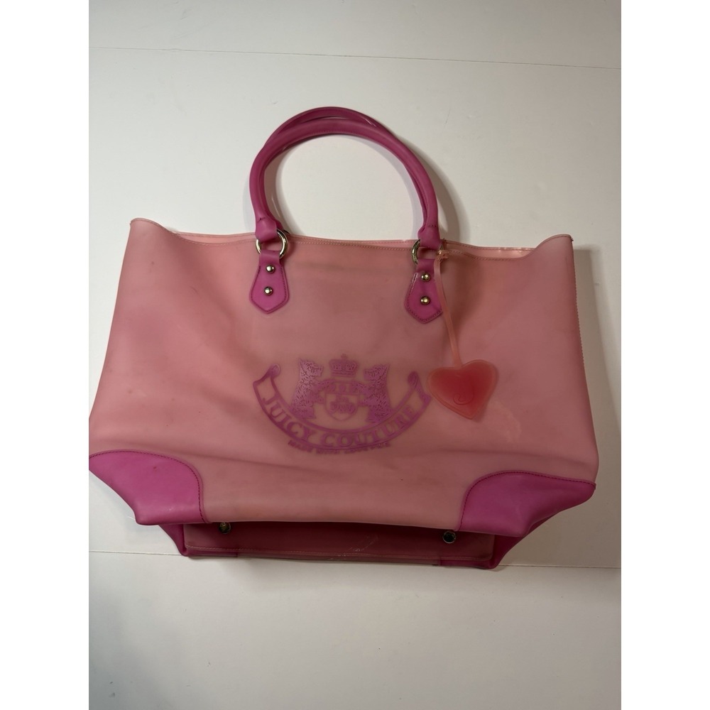 Vintage 2004 JUICY COUTURE P&G Baby Pink Tote Bag Purse Scottie Dog Logo Rare